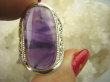 bpe6486 Duży ażurowy Pierścień 3 cm naturalny Ametyst - kamień mądrości  r.20 Srebro 925 # - 7