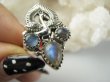 bpe9408 Orientalny Pierścień Pierscionek Królewski Paw oraz Labradoryt Spektrolit kamień Zorzy Polarnej r.15 Srebro 925 - 7