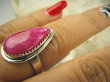 bpe7996 Rubinowa Kropla !!! Orientalny Delikatny Pierścień Rubin Indyjski Rubiny r.19 Srebro 925 # - 3