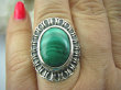 bpe5722 Piękny Pierścień z Malachitem zielony MALACHIT - pobudza kreatywność r.19/ r.20 Srebro 925 # - 3