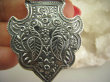 bwe2820 BIŻUTERIA ORIENTALNA Woow  CUDOWNY SKARB AMULET ! Rękodzieło Duży Wisior KRÓLEWSKIE PAWIE , KWIAT LOTOSU Srebro 925 # - 6
