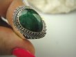 bpee3686 SZMARAGDOWY KLEJNOT !!!! Delikatny Pierścień Szmaragd Indyjski Szmaragdy r.19 Srebro 925 # - 7