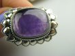bpe3633 Ametystowy WIELKI  Kwiat Pierścień z ametystem, AMETYST -  Kamień Mądrości, migrena bezsenność  r.14 Srebro 925 # - 5