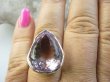 bpee4276 Rzadkość DWUBARWNY ELEGANCKI Masywny 16g! PIERŚCIEŃ Pierścionek RZADKI AMETRYN -  NAJWYŻSZA JAKOŚĆ KAMIENIA r.18 Srebro 925 # - 2
