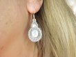 bkee1080 PRZEPIĘKNE Długie i LEKKIE Kolczyki z kamieniem Księżycowym szlifowany Kamień Księżycowy Srebro 925 - 9