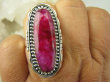bpee3806 RUBINOWY CUDOWNY Długi 3.8 cm !! Pierścień Rubin Indyjski w orientalnej oprawie Rubiny r.18 Srebro 925 # - 4