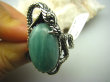 bpe2302 ARCYDZIEŁO Niewiarygodnie piękny WĄŻ - Amulet Płodności i Mądrości !!!!! Duży Pierścień AMAZONIT Kamień Marzeń i realizacji r.22/r.23 Srebro 925 # - 6