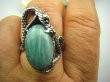 bpe2302 ARCYDZIEŁO Niewiarygodnie piękny WĄŻ - Amulet Płodności i Mądrości !!!!! Duży Pierścień AMAZONIT Kamień Marzeń i realizacji r.22/r.23 Srebro 925 # - 2