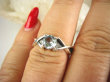 bpee4181 Delikatny śliczny Pierścień Pierścionek OBRĄCZKA szlifowany BLUE TOPAZ - kamień młodości r.22 Srebro 925 - 2