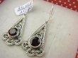 bkee1060 Przepiękne Długie Lekkie Kunsztowne Orientalne KOLCZYKI z granatami Granaty Srebro 925 - 7
