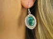 bkee1141 Piękne Egzotyczne Kolczyki DUŻE OKAZY Szmaragd Indyjski - Szmaragdy Srebro 925 - 3