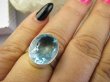 bpee4704 BŁĘKITNE CUDEŃKO  !!! Lśniący Klejnot Klasyczny Pierścień Pierścionek Laboratoryjny BLUE TOPAZ - kamień młodości r.17 Srebro 925 # - 4