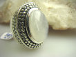 bpe4762 Biżuteria Orientalna,  OLBRZYM Pierścień Kamień Księżycowy r.18 szeroka obrączka Srebro 925 # - 4