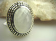 bpe4762 Biżuteria Orientalna,  OLBRZYM Pierścień Kamień Księżycowy r.18 szeroka obrączka Srebro 925 # - 2