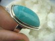 bpe6069 MORSKA FALA  !!! CUDOWNY Klasyczny Pierścień Turkusowy Amazonit - Kamień Marzeń i realizacji r.17 lśniące Srebro 925 # - 7
