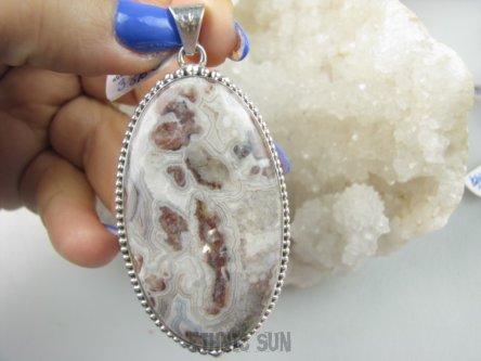 bwe3860 CUDOWNY Unikat OLBRZYM Duży Wisior 7,2 cm i 28 gramów KOJĄCA moc natury JASPIS KRAJOBRAZOWY Srebro 925 #