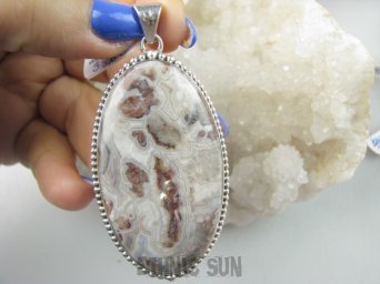 bwe3860 CUDOWNY Unikat OLBRZYM Duży Wisior 7,2 cm i 28 gramów KOJĄCA moc natury JASPIS KRAJOBRAZOWY Srebro 925 #