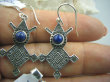 kpl3 Piękny Komplet Wisior i Kolczyki AZTECKIE WZORY Lapis Lazuli - strażnik prawdy i mądrości Srebro 925 Aztekowie Meksyk  - 10