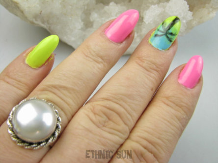 bpee4505 RARYTAS naturalna hodowlana opalizująca PERŁA BIWA Elegancki Pierścionek Pierścień z DUŻA perłą r.19 Srebro 925 #