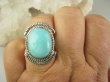 bpe8958 Niezwykły OKAZ Pierścień Pierścionek naturalny Błękitny TURKUS ARIZONA Turkusy r.18/ r.19 egzotyczne Srebro 925 # - 4