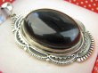 bwe3756 Niesamowity 7.3 cm GIGANT 42 gramy !!! Duży Wisior Zawieszka CZARNY ONYKS - regeneruje SERCE, EGZEMY, PAMIĘĆ Srebro 925 # - 10