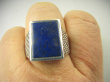 bpe8812 DUŻY Sygnet MĘSKI lub damski Pierścień Pierścionek z królewskim Lapis Lazuli - strażnik prawdy i mądrości r.27 Srebro 925 # - 4