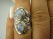 bpe8453 Biżuteria Egzotyczna Ażurowy Pierścień Pierścionek KAMIEŃ KSIĘŻYCOWY r.13 zdobione Srebro 925 # - 5