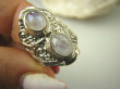 bpe8453 Biżuteria Egzotyczna Ażurowy Pierścień Pierścionek KAMIEŃ KSIĘŻYCOWY r.13 zdobione Srebro 925 # - 7