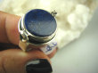 bpe6335 Biżuteria Orientalna !!! Sekretnik Otwierany Pierścień zdjęcia lub marzenia Granatowy LAPIS LAZULI r.15/ r.16 Srebro 925 # - 6