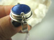 bpe6335 Biżuteria Orientalna !!! Sekretnik Otwierany Pierścień zdjęcia lub marzenia Granatowy LAPIS LAZULI r.15/ r.16 Srebro 925 # - 8