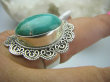 bpe5953 Biżuteria Egzotyczna !!! DUŻY Pierścień z Turkusem w koronkach Wielobarwny TURKUS - opiekun ciała i duszy r.15/ r.16 Srebro 925 # - 4
