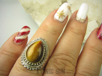 bpe8592 Śliczniutki Pierścień Pierścionek Tygrysie Oko - Wspomaga leczenie Oczy Astma Krążenie i TRAWIENIE r.15 Srebro 925