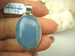 bwe3398 BŁĘKITNE NIEBO !!! Klasyczny Okaz 11 G Wisior KOJĄCY Niebieski Chalcedon Tarczyca (czakra gardła) SREBRO 925 # - 4