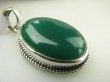 bwe3588 Cudowny Wisior Zawieszka zielony Onyks - regeneruje SERCE, EGZEMY, PAMIĘĆ Srebro 925 # - 3