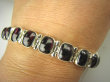 bb3291 Klasyczna Piękność Bransoleta z naturalnymi Granatami 11 sztuk GRANATY - kamienie namiętności Srebro 925 # - 9