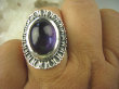 bpe6381 Piękny Pierścień Mądrości Fioletowy Ametyst - kamień mądrości r.18 SREBRO 925 # - 4