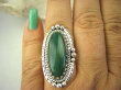 bpe8259 Biżuteria Egzotyczna !!! Cudowny Pierścionek Pierścień MALACHIT - pobudza kreatywność r.18 Srebro 925 # - 2