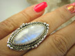 bpe7836 Orientalny Pierścień Niebiesko Chabrowy KAMIEŃ KSIĘŻYCOWY r.16 Srebro 925 # - 4