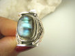 bpe8613 MAX BLASK Delikatny Pierścień Pierścionek Labradoryt Spektrolit - kamień zorzy polarnej r.15 Srebro 925 #  - 7