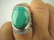 bpe6394 CUDO MALACHIT W ORIENTALNEJ OPRAWIE -  Pierścień zielony MALACHIT - pobudza kreatywność r.17 Srebro 925 # - 4