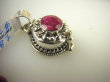 bwee2187 Rubinowy Skarb !!! Delikatny Sekretnik Zawieszka Na Zdjęcia lub Marzenia Otwierany Wisior Rubin Indyjski Srebro 925 # - 3