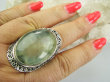 bpe9733 ZIELONA OAZA ! Egzotyczny Pierścień Pierścionek z naturalnym Prehnitem PREHNIT DUŻY ROZMIAR  r.24/ r.25 Czakra Serca Srebro 925 # - 3