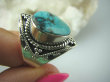 bpe5957 Turkusowy piękniś !!! Pierścień z Naturalnym Turkusem Wielobarwny TURKUS - opiekun ciała i duszy r.13 Srebro 925 # - 4