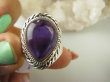 bpe9056 Biżuteria Orientalna !!! Egzotyczny Pierścień Pierścionek naturalny Ametyst - kamień mądrości r.17 Srebro 925 # - 6