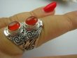 bpe5084 Egzotyczny Pierścień czerwony Onyks -  regeneruje SERCE, EGZEMY, PAMIĘĆ r.16 Srebro 925 # - 3