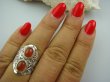 bpe5084 Egzotyczny Pierścień czerwony Onyks -  regeneruje SERCE, EGZEMY, PAMIĘĆ r.16 Srebro 925 # - 5