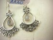 bke1110 Orientalne Uwodzicielki !!! Ażurowe Lekkie Kolczyki Kamień Księżycowy Srebro 925 - 4