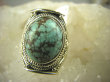 bpe6937 Pierścień z Naturalnym Turkusem Błękitny TURKUS - opiekun ciała i duszy r.15 Srebro 925 # - 2