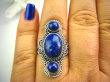 bpe1902 KSIĘŻNA Z EGIPTU  !!! Egzotyczny Długi Pierścień z królewskimi Lapis Lazuli r.18 Srebro 925 # - 2