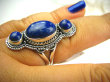bpe1902 KSIĘŻNA Z EGIPTU  !!! Egzotyczny Długi Pierścień z królewskimi Lapis Lazuli r.18 Srebro 925 # - 3